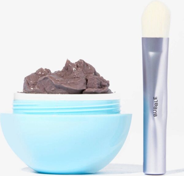 Bubble - Skincare Come Clean Clay Face Mask w/ Brush - For All Skin Types - Vegan- Vitamine E - 45ml